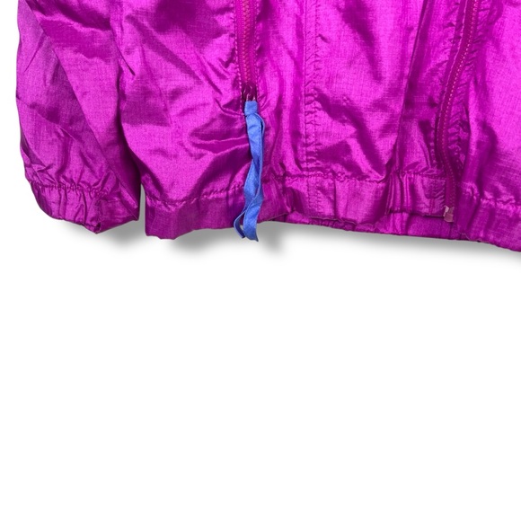 Columbia VTG 90s Columbia Windbreaker Nylon Radial Medium Purple Blue Colorblock - Picture 3 of 8
